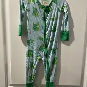 Little Sleepies Frog Print Zippy